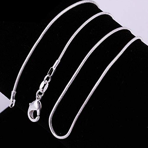 Fashion 925 Sterling Silver 1mm Snake Chain Necklace Jewelry Chain 16" - 30" for Men & Women (28 Inches)3