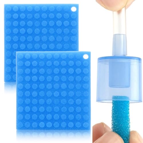 VYIBPDY 200 Piezas Filtros de Aspirador Nasal,para Jeringuilla Lavado Nasal Bebe, Esponja de Espuma Filtros de Aspirador Nasal Accesorio para Bebé Aspirador Nasal Reemplazo Limpieza