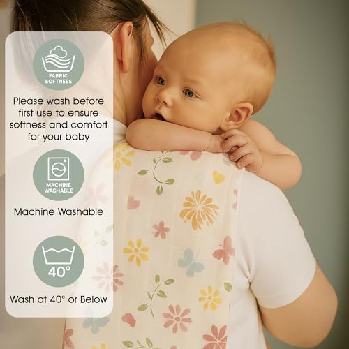 Carrés en mousseline bébé le cadeau de naissance idéal en lot de 7 langes - 4