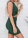 BTFBM Women 2026 Summer Dresses Sleeveless Casual Crewneck Bodycon Cutout Twist Slim Wrap Club Party Beach Mini Dress(Green, Medium)