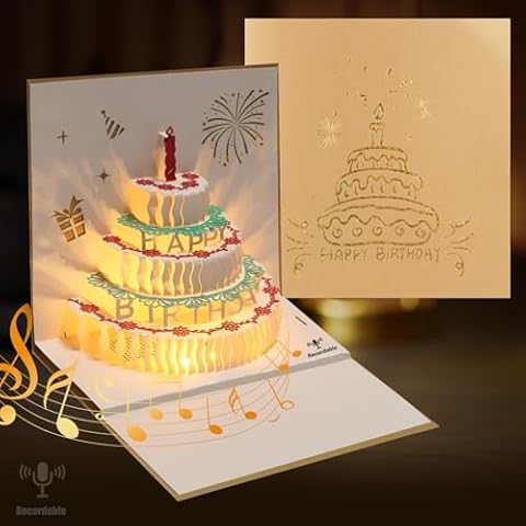 Carte Anniversaire 3D LUZOON Cover