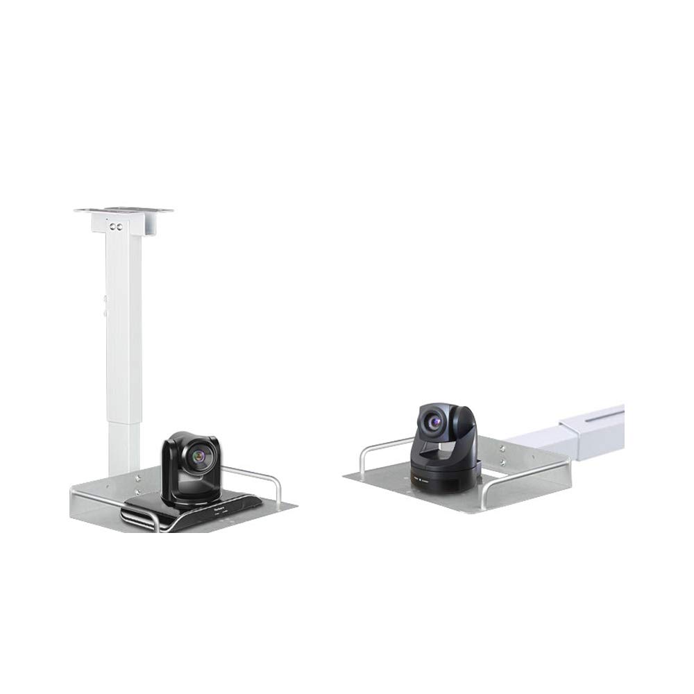 Drsn Support de Plafond pour Projecteur/Caméra, Universel avec Plateau 2420cm, Jusqu'à 2Kg - Hauteur Réglable de 34 à 56cm - Alliage d'aluminium + Acier Inoxydable