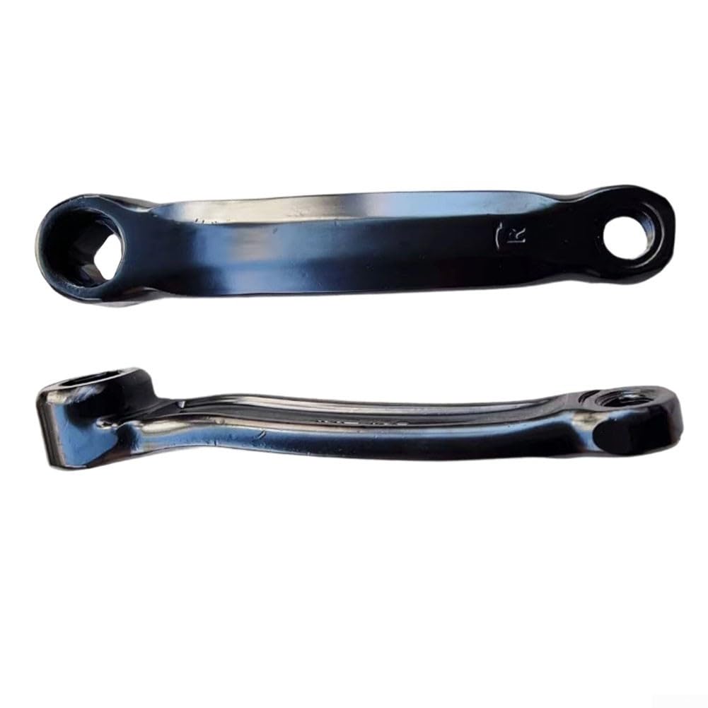 Pedivella Bici 165mm Ferro Foro Quadrato Sinistra per destra | Materiale ferro per robusto, peso 945g la per coppia, foro quadrato 16x16mm, vernice nera anti-ruggine, lunga durata