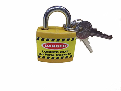 Image of Lockout Padlock AK-JPL-103Y Lock and Hold (Pack of 3)