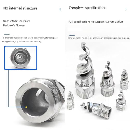 Buse atomique conique spiralée tête arrosage élimination poussière inox - 4