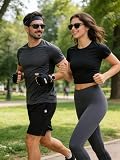 ZOXOZ Szorty męskie letnie, krótkie spodnie joggingowe z bawełny, do siłowni, treningów sportowych i fitnessu, z kieszeniami na zamek błyskawiczny, elastyczna talia Czarny L