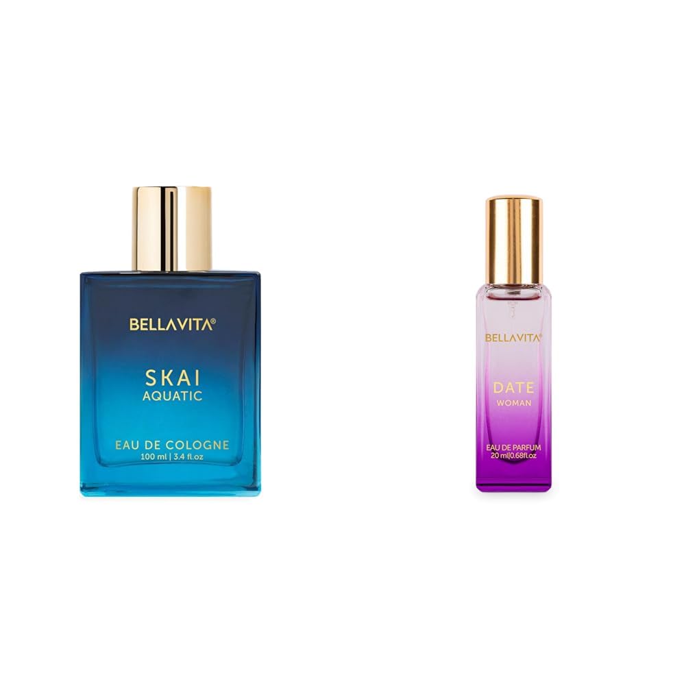 Bella Vita Luxury Skai Aquatic Unisex Eau De Cologne Date Woman Liquid Eau De Parfum With Pink Pepper Jasmine & Vanillapremium Long Lasting Floral & Fruity Fragrance For Women 20Ml, 100 Ml,Assorted-image-8