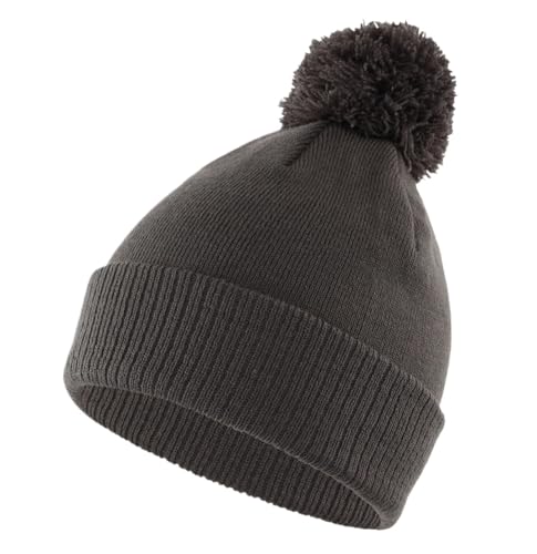 Bonnet à revers femmes et filles en maille acrylique chaude et douce