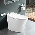 Smart Toilet With Bidet - Heated Seat, Integrated Multi-Function, Tankless, Automatic Flushing, Remote Control, One Piece