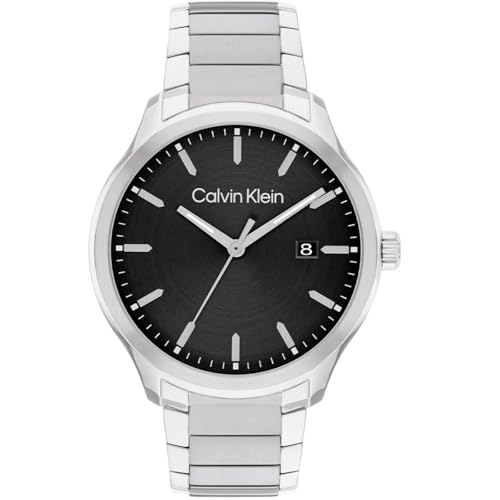 Imagen de Calvin Klein Reloj Analógico de Cuarzo para Hombre Colección Define con Correa de Acero Inoxidable Plateada 25200348