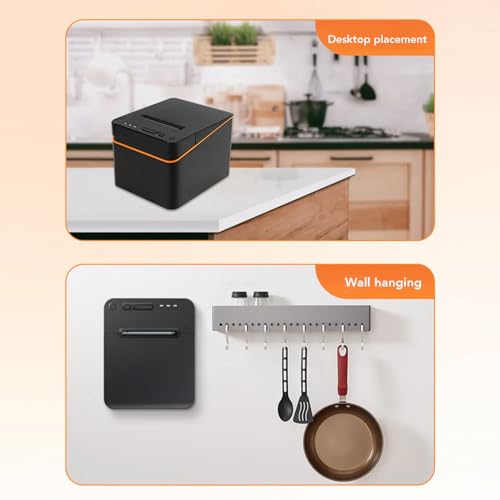 Image of Thermal Receipt Printer, 80mm Bluetooth USB Label Printer with Automatic Cutter for Small Business Supermarkets Retail Stores Restaurants (US Plug)