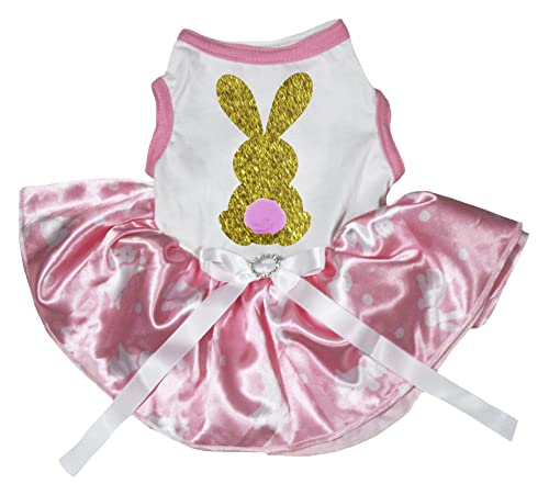 Robe pour chien à pois vêtement de taille L pour caniche et bouledogue