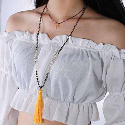 Kelitch Long Tassel Pendant Necklaces Handmade Natural Shell Pearls Beaded Strand Necklace Fashion Women Jewelry Gift #TOP2