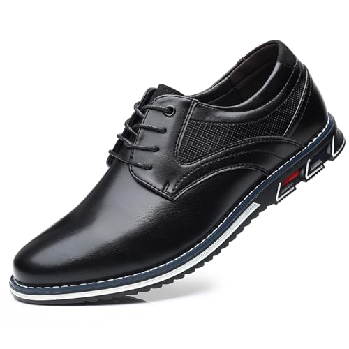 Men's Casual Dress Shoes Classic Leather Business Office Derby Shoes Comfortable Fashion Formal Oxford Sneakers