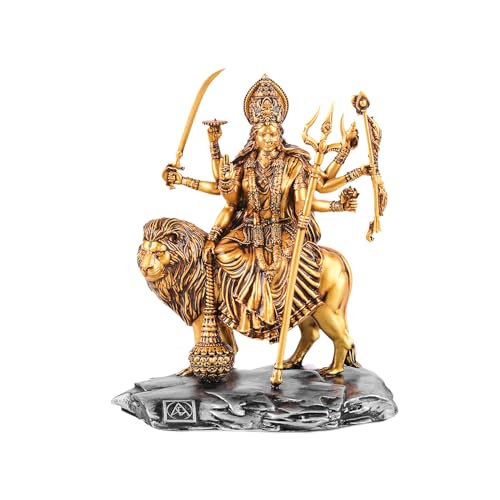 Figura de Diosa Durga Mata de Resina 3.9 in miniatura 2