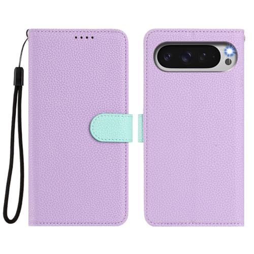 Étui portefeuille amovible Pixel 10 Pro XL avec clapet magnétique violet