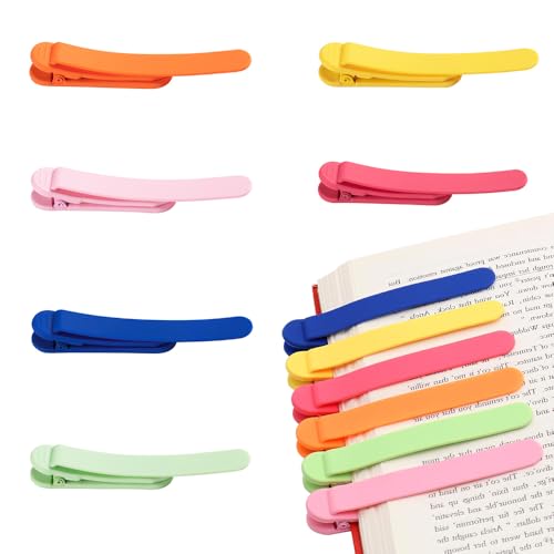 6 Stück Silikon Bookmark,Automatisches Lesezeichen,Intelligente Silikon Lesezeichen,Buchzubehör für Kinder,Bookmark