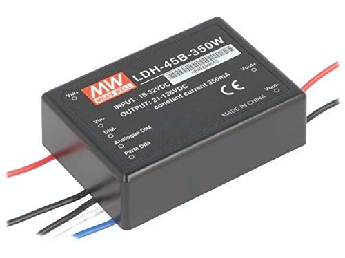 LDH-45B-500W | Mean Well LDH Step-Up 500mA CC Wired DC LED Driver