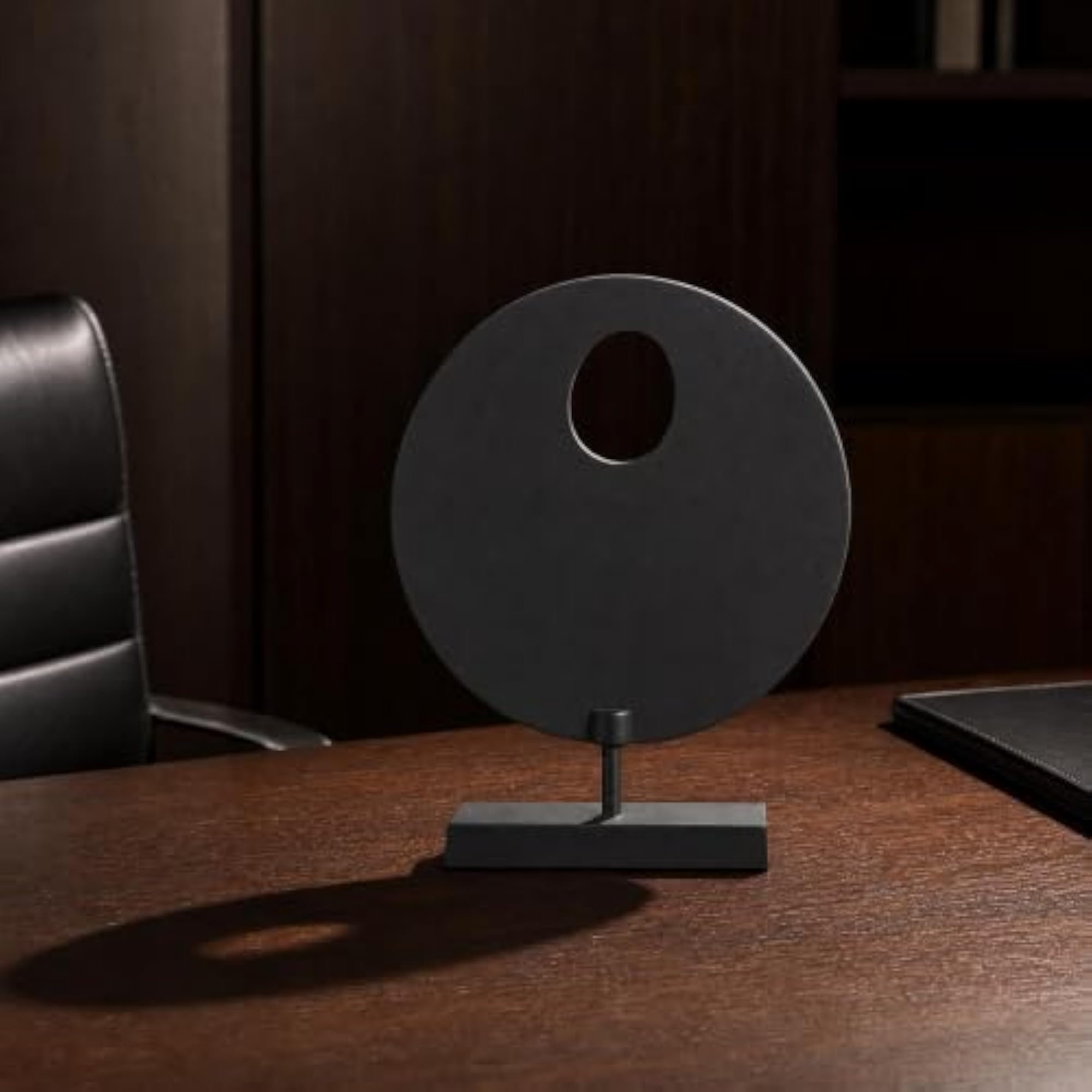 Abstract Tabletop Sculpture, Open-Circle Decorative Piece