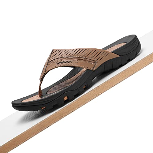 Image of Men's Flip-Flops, Thongs Sandals Durable Comfort Slippers for Beach