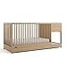 Graco Teddi 5-in-1 Convertible Crib & Changer with Drawer (Driftwood) – GREENGUARD Gold Certified Baby Crib Crafted from Wood, Converts to Toddler Bed, Daybed, and Full-Size Bed