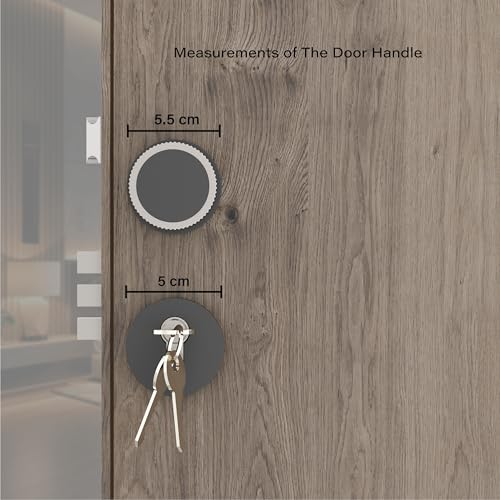 Image of Gloxy Zinc Keyless Door Lock Handle for Dorset with Brass Lock Body Set with 3 Key Main Door Locks for Kitchen, Hotel, Bathroom, Home | Satin & Black Finish (2 Years Warranty, Pack of 1)