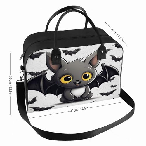 Bolso Tote Bat Cute con Correa Ajustable y Cremallera miniatura 2