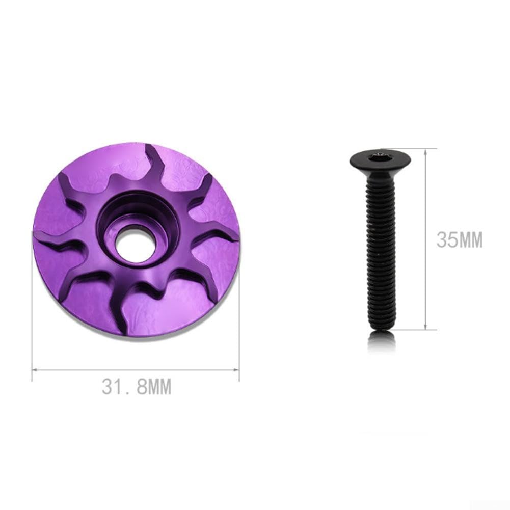 Coperchio Superiore per Serie sterzo per Bici in Lega di Alluminio CNC con bullone in Acciaio Inossidabile Compatibile con attacchi Manubrio Standard da 28 e 6 mm di Diametro (Nero)