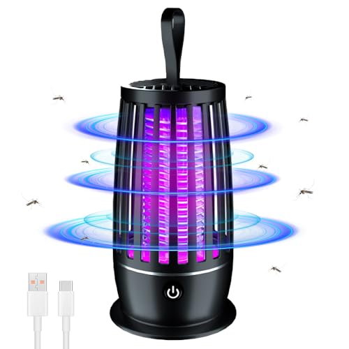 Lámpara Antimosquitos Eléctrico, 2 en 1 Anti Mosquitos Lampara con Luz Nocturna LED, USB Mosquito Lámpara Interior Exterior,Ilumina y Mata Insectos