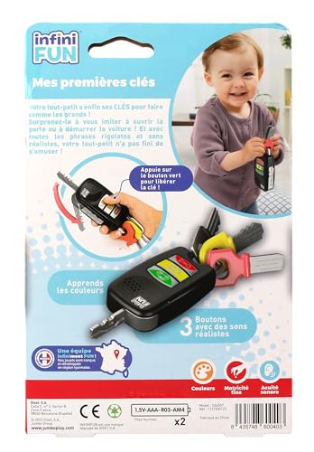 Infini Fun - Meine ersten Schlüssel – Nachahmungsspielzeug – elektronisches Lernspielzeug – für Babys und Kinder ab 12 Monaten