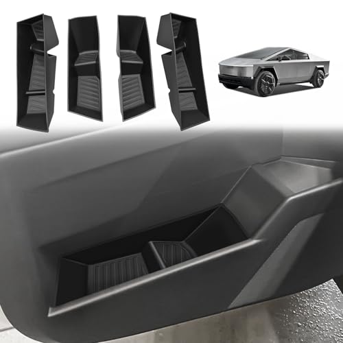 BestEvMod 4PCS Door Organizer for 2024-2026 Tesla Cybertruck (Lower)