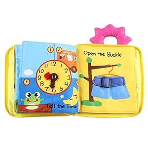 ampusanal Zachte baby doek boeken aanraken en voelen Crinkle boeken speelgoed voor vroege onderwijs voor baby’s, baby’s…