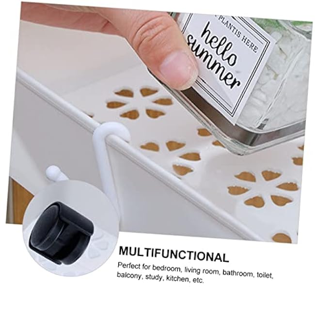 1Pc Multi Storage Shelf with Wheels Versatile Rolling Organizer Rack for Kitchen Bathroom and Living Room Utility Shelf for Easy Mobility and Convenient Storage-nG5WHTai