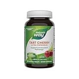 Nature's Way Tart Cherry Ultra Chewables, Supports Antioxidant Pathways* with Anthocyanins, 1,200 mg Potency per 3-tablet Serving, Cherry Flavored, Gluten Free, Vegan, 90 Count (Packaging May Vary)