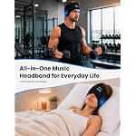 Hook-and-Loop Adjustable Bluetooth Sleeping Headphones Headband - Image 2