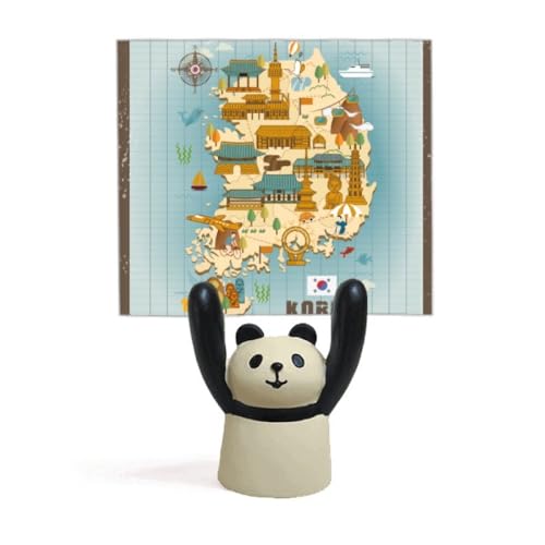 Porte-mémo monuments de Corée et panda mignon pour décoration de bureau