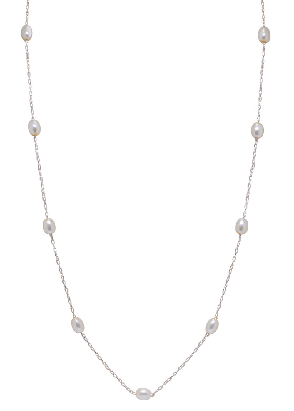 Gehna Jaipur Natural Sea Water Pearl Oval Shape Bead With .925 Sterling Silver Chain Nm-1010 (Cream) (B09YTT9236) Amazon Price History, Amazon Price Tracker