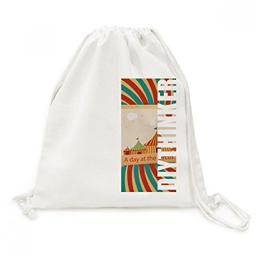 Sac cordon Toile Cirque DIYthinker pour voyage et loisirs quotidiens