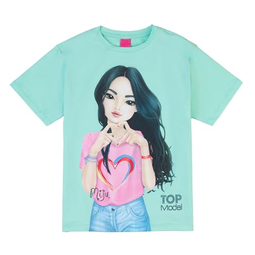 T-shirt Top Model Fille Miju 75013 vert pour l'école et les loisirs