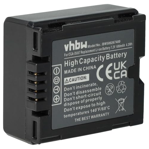 Batteria ad alta potenza | Capacità: 600 mAh | Tensione: 7,2 V | Energia: 4,32 Wh | Tipo di cella: ioni di litio