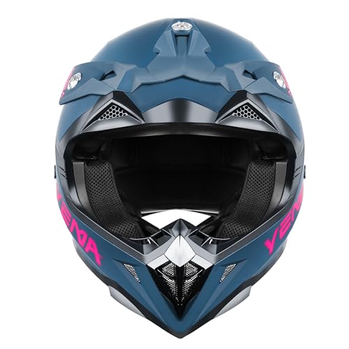Image of YEMA Adults Dirt Bike Helmets, Ventilated Motocross ATV Dirtbike Offroad BMX MX Helmets, DOT Approved Motorcycle Helmets, YM-915, Black