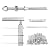 Muzata Hand Swage Tensioner Fitting Threaded Stud End Terminal 50Pack 1/8" Cable Railing Kit T316 Stainless Steel,DIY Balusters Stair Deck Decking CR23,Series CA1 CD1 CS1 CD2 CS2