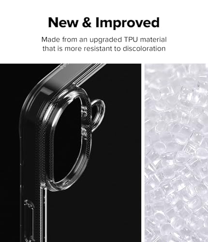 【Ringke】iPhone 16 ケース FUSION PC+TPU 黄ばみにくい 耐黄変 落下防止 耐衝撃 米軍MIL規格取得 透明 クリアケース スマホケース スマホカバー アイフォン16 (ストラップホールあり) - Clear