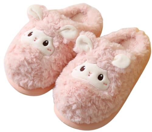 YILANLAN Animal Slippers for Women - Cute Sheep Cozy Winter Plush Soft Adult Home Cotton Slippers