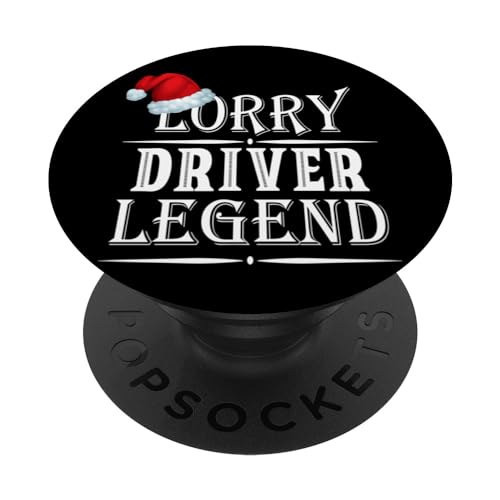 Lorry Driver Legend - Gorro de Papá Noel, divertido conductor de camión PopSockets PopGrip Intercambiable
