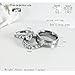 LOVERSRING Couple Ring Bridal Set His Hers White Gold Plated White CZ Stainless Steel Wedding Ring Band Set