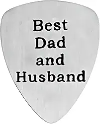 Best Dad and Husband Guitar Pick Presentes de Dia dos Pais, Presente de Dia dos Namorados para Filha Esposa Presentes para ele