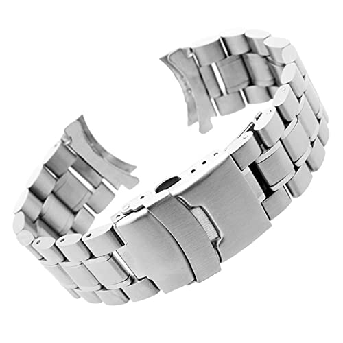 HMFang 18mm 20mm 22mm 24mmXeXX`[rvohXgbvXgohȂGhEHb`Xgbv_ubNobNXgxg(Silver,18mm)