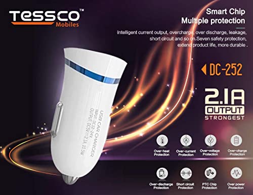 Image of Tessco 2.1 A USB Car Charger (DC-252) for Android Devices