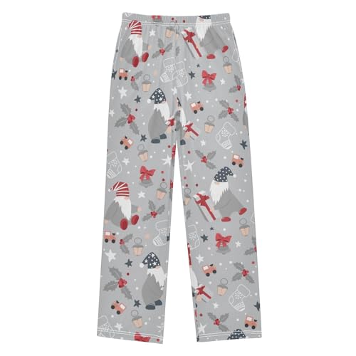Boys' Pants Dwarf Christmas Bell Gift Long Bottoms Jogger Pants Elastic Waist Trousers with Pockets S-XL